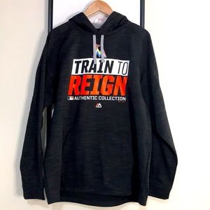 Majestic Miami Marlins 'Train to Reign' Men's Black Thermal Sweatshirt - Large